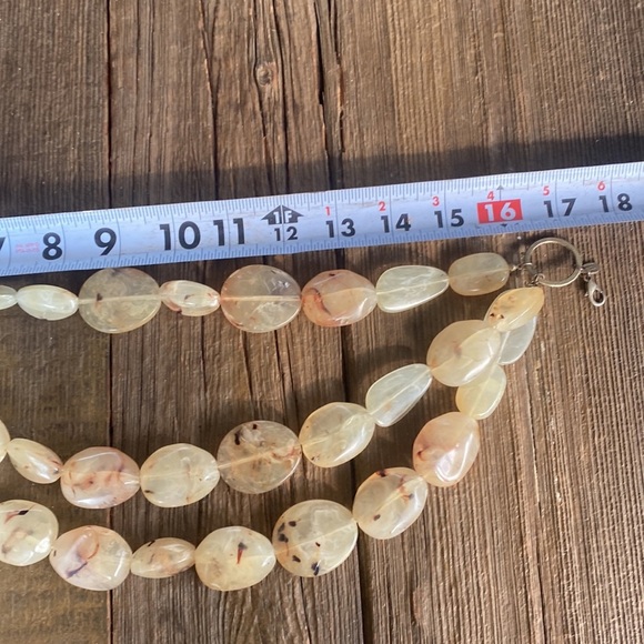 VTG Lydell NYC Acrylic stone Beaded Necklace Triple Strand Gold Tone statement - Picture 7 of 8